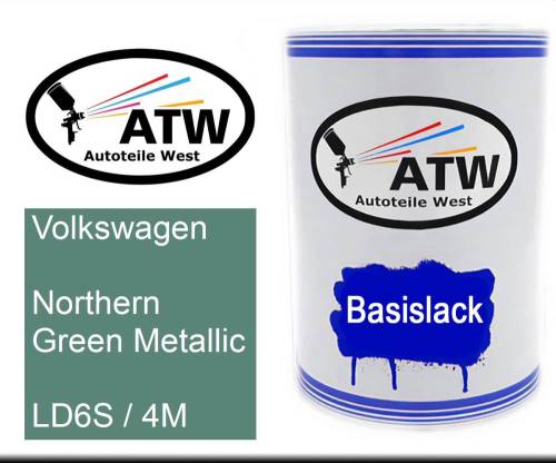 Volkswagen, Northern Green Metallic, LD6S / 4M: 500ml Lackdose, von ATW Autoteile West.